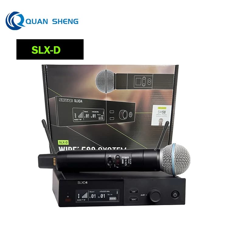 SLXD4 SLXD24 UHF Professional Wireless Microphone System Stage Performance Condenser Mic