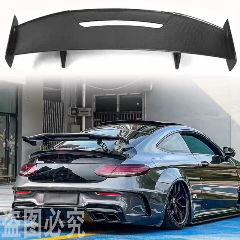 For 2015-2021 Mercedes Benz W205 2/4-door coupe c200 c260 c43 c63 100% carbon fiber material/ABS rear spoiler diffuser MAD style
