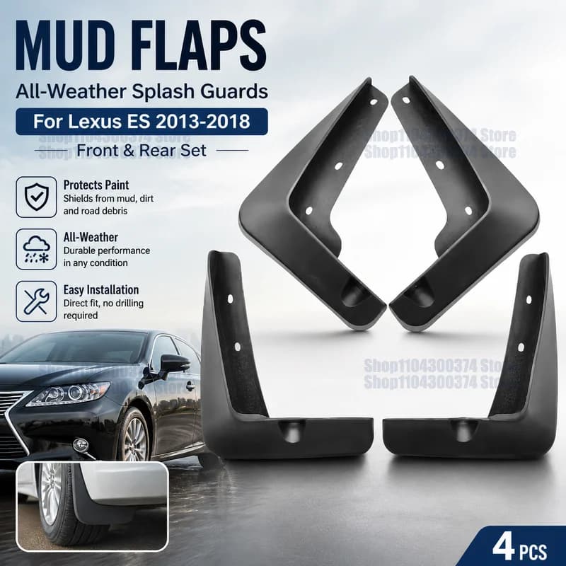 Mud Flaps For Lexus ES 2013-2018  Fender Mudguard Mud Flaps Guard Splash Flap Mudguards Car Accessories