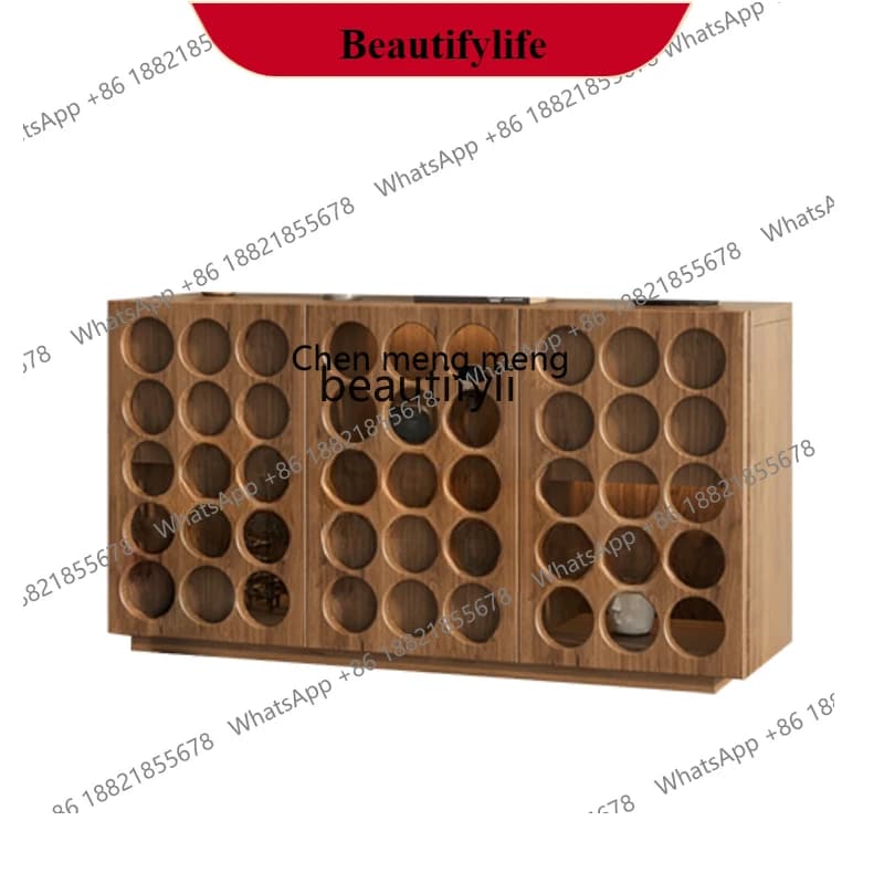 G153 T Creative round chest log old retro chest all solid wood wabi sandy wind locker