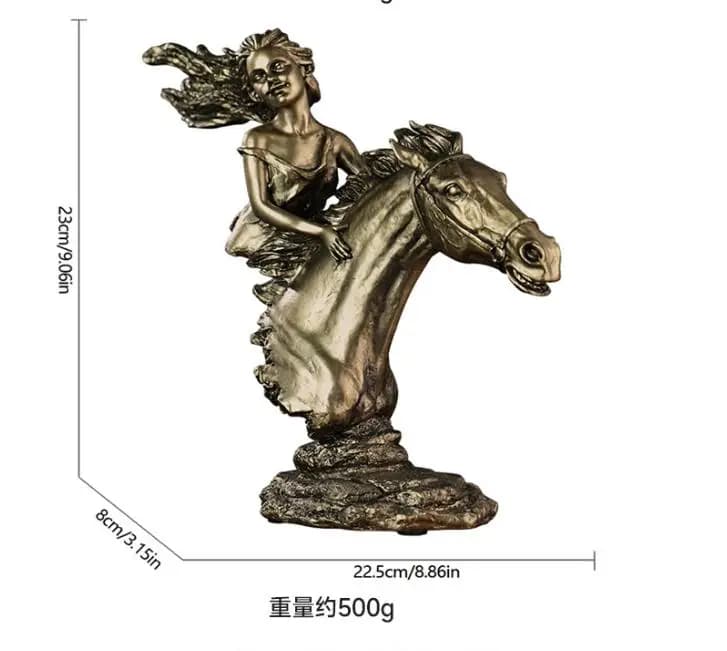 Europe type restores ancient ways horse race figure to place an American type originality household Statue art Sculpture Crafts