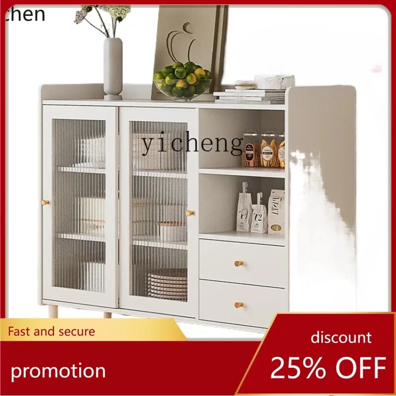 HXL Sideboard Cabinet Solid Wood Tea Cabinet Wall Multi-Functional Storage  Dining Room Dining Cabinet