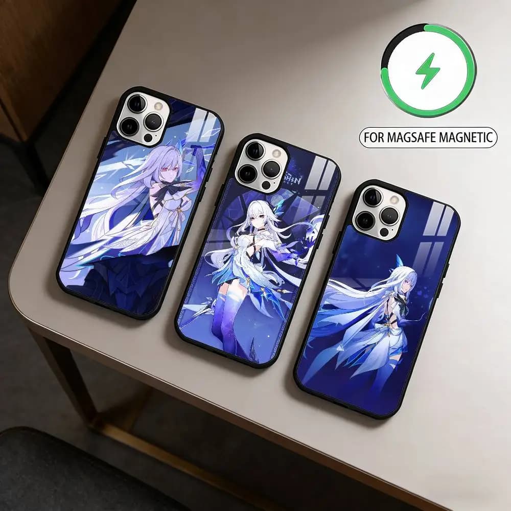 Impact Genshin S-Skirk Game  Magnetic For Magsafe Wireless Charging Phone Case For iPhone17,16,15,14,13,12,11 Plus,Pro Max