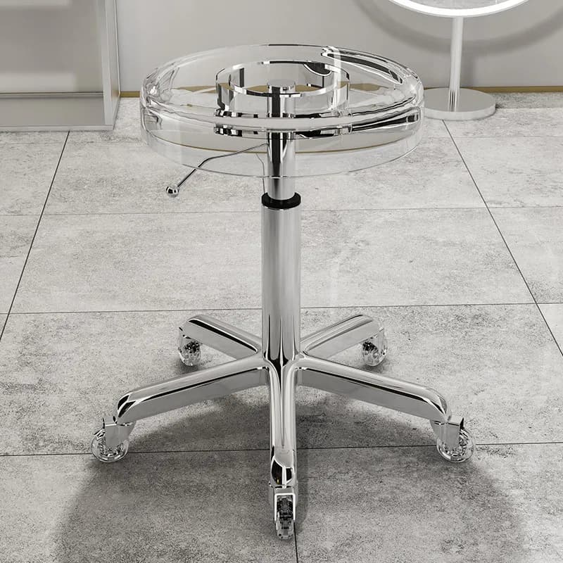 Stainless steel large bench lifting beauty stool fashion rotating barber shop master chair makeup manicure hair acrylic
