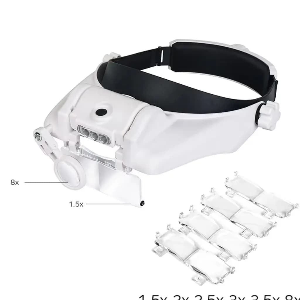 USB Rechargeable Glasses Loupe Watchmaker Repair Tool Glasses Magnifier LED Headband Magnifying Glass 1.5x 2x 2.5x 3x 3.5x 8