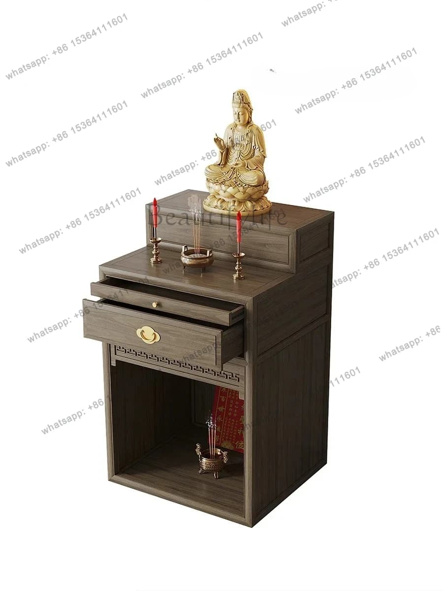 55Black walnut simple solid wood table incense case living room incense table Guanyin Buddhist platform shrine