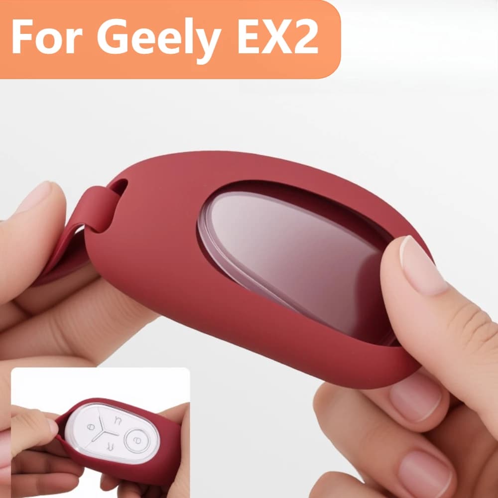 Car Key Case For Geely Liquid Silicone Car Smart Key Case Full Wrap Coverage Anti Drop Wearproof Protective Auto Remote Shell