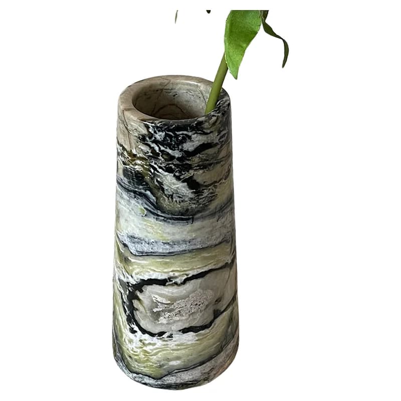 Marble Vase Round Marble Vase Outdoor Garden Large Marble Vase Stone Living Room Dining Table