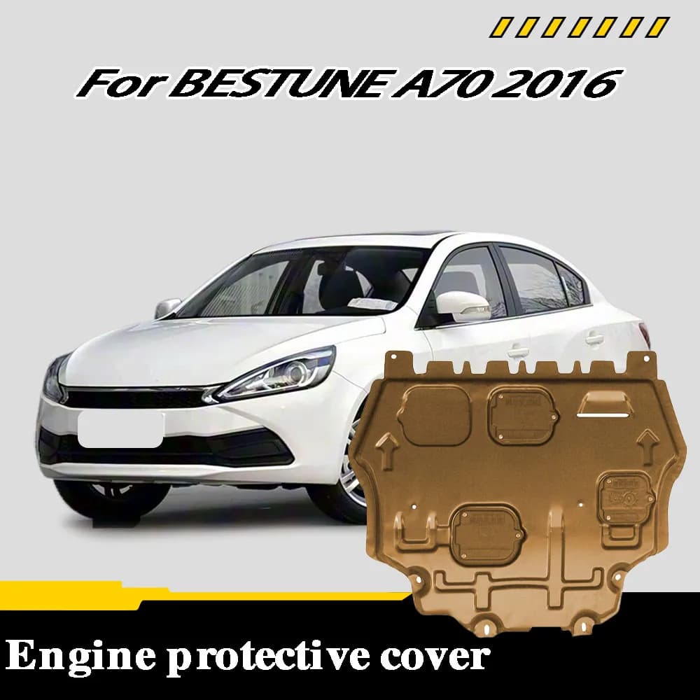For BESTUNE A70 2016 1.6L Car Front Skid Plate Splash Shield Resin Under Engine Cover Guard Plate Underbody Protection Panel