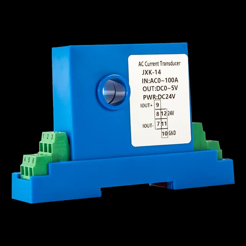 AC DC Current Transmitter 4-20mA 0-5V 0-10V DC Current Transducer 8mm/12mm 10A-50A-100A-200A Ampere Current Sensor Transmitter
