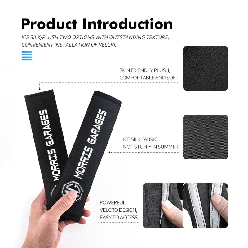 Upgrade Comfort 1/2Pcs Suede Auto Seat Belt Shoulder Pad Soft Plush Cushion Cover Compatible with MG ZS HS GS GT MG4 EV MG6