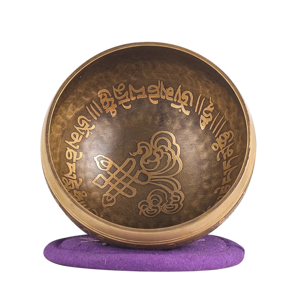 1pc 10*5.5CM Buddhism Eight Auspicious Alms Bowl Buddhist Sound Tibet Scripture Engraving Supplies Struck Ritual