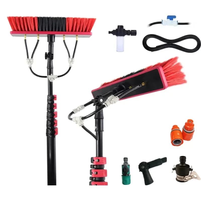 Adjustable Telescopic Aluminum Solar Panel Cleaning Brush Eco Friendly Photovoltaic Maintenance Tool for Rooftop Power