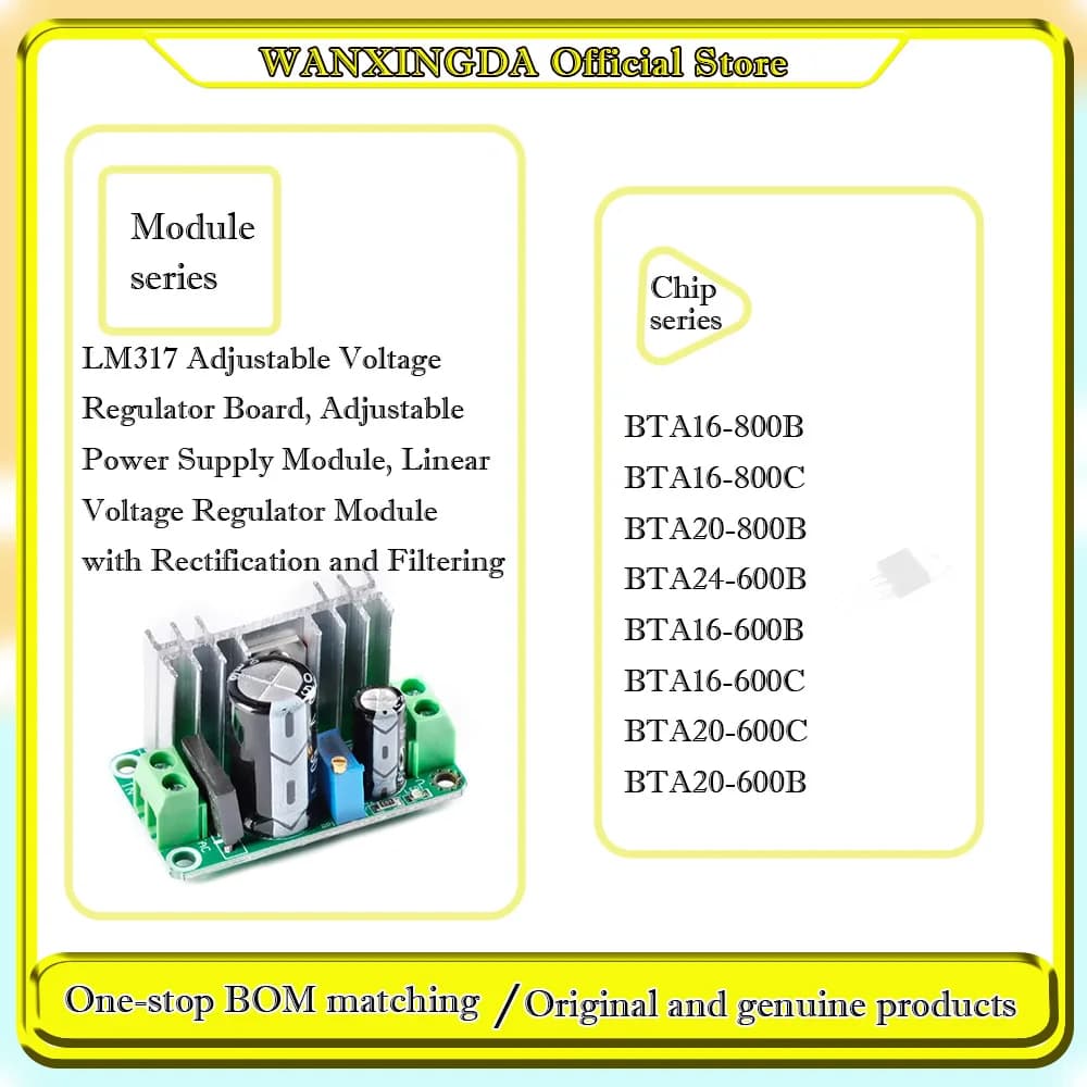 BTA16-600B BTA16-600C BTA16-800B BTA16-800C BTA20-600B 600C  800B TA24-600B  LM317 Adjustable Voltage Regulator Board Phone case