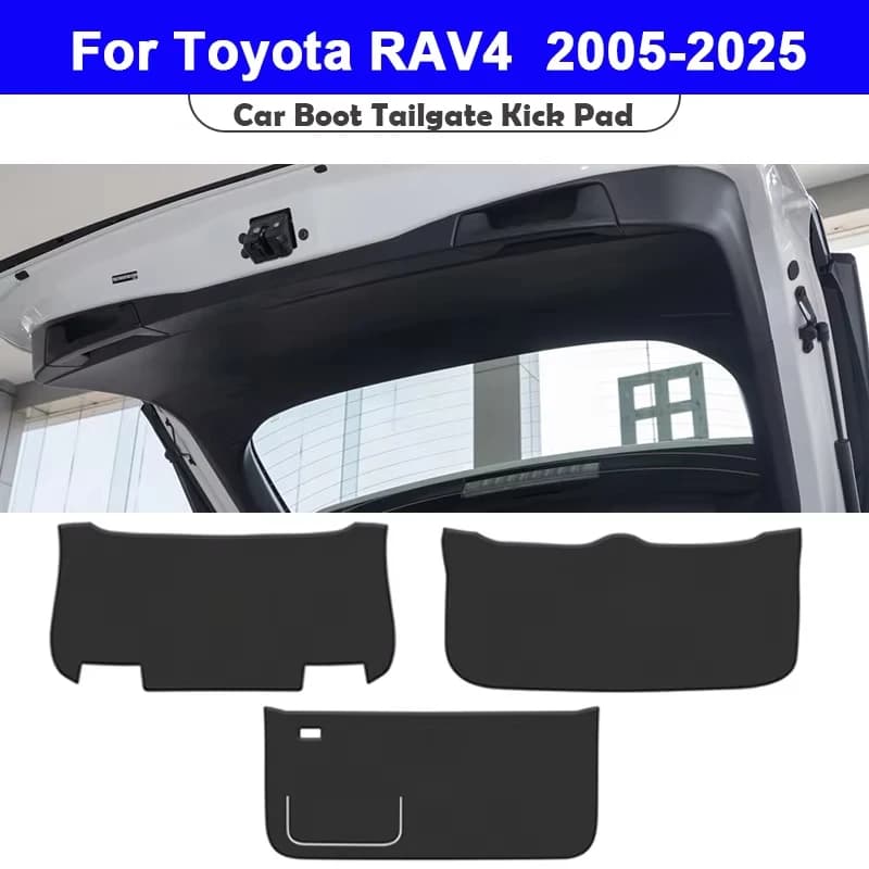 For Toyota RAV4 XA50 XA40 XA30 2005-2025 Trunk Tailgate Guard Pad Leather Rear Trunk Door Protective Car Interior Accessories