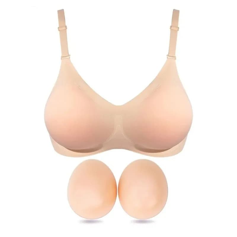 Push Up Silicone Padded Bra Small Chest Boost Add Cups Sexy Deep V Plunge Outer Expansion Chest Enhancer Pad Comfort Breathable
