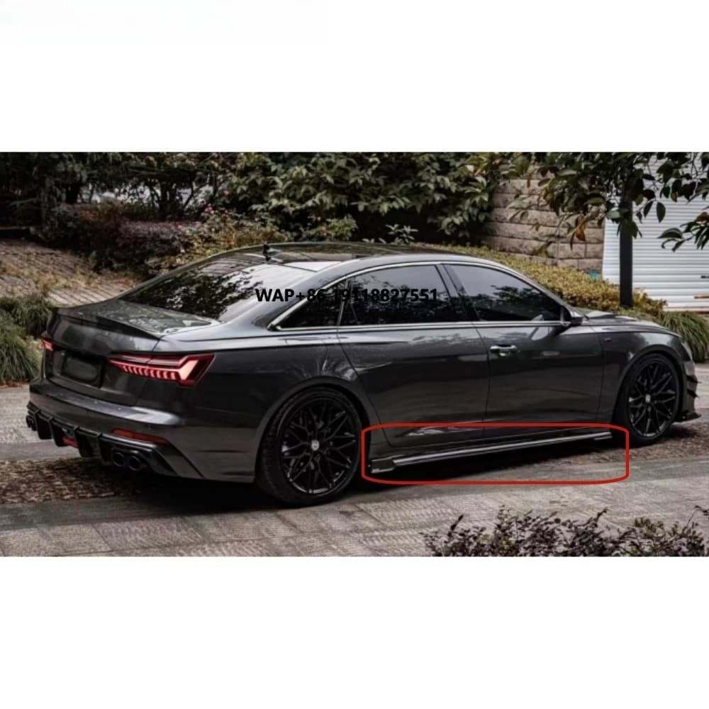 Prefect Fitment Dry Carbon Fiber Car Parts Side Skirt for  A6 S6 2019-22 Car Bumpers Rocker Panels