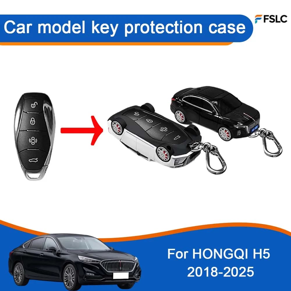 Cars Accessories Car model key protection case For HONGQI H5 2018-2025 Car Cars Accessories Decoration Upgrade