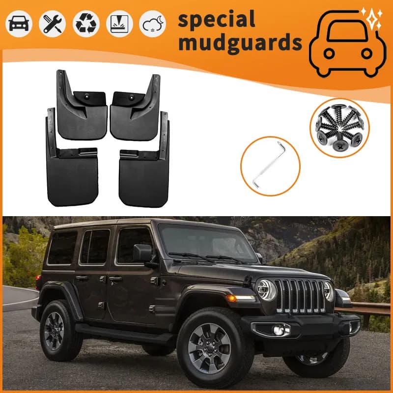 Suitable for 08-22 Jeep Wrangler fender car tire anti-splash mudguard