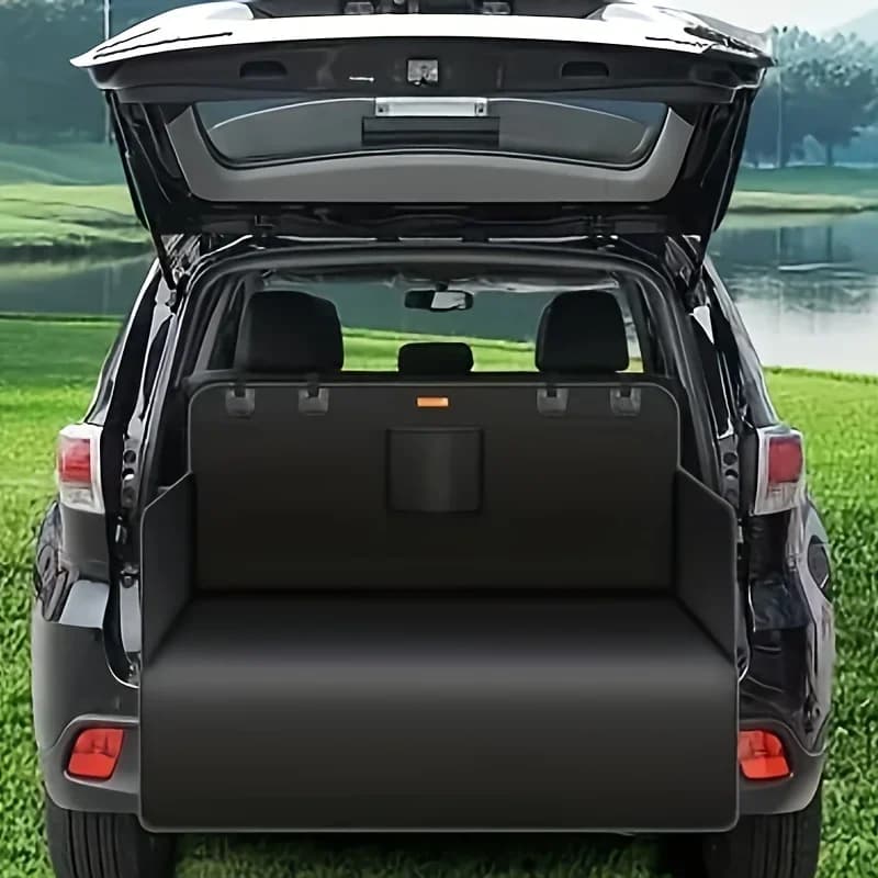 Washable Pet Cargo Cover - Non-Slip Waterproof Dog Car Trunk Liner Scratch Resistant Luggage Mat Fit for Small Trucks & Vehicles