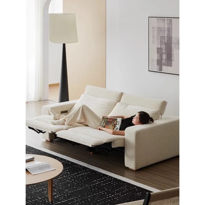 furniture electric function sofa zero against the wall multi-function living room cream wind straight row