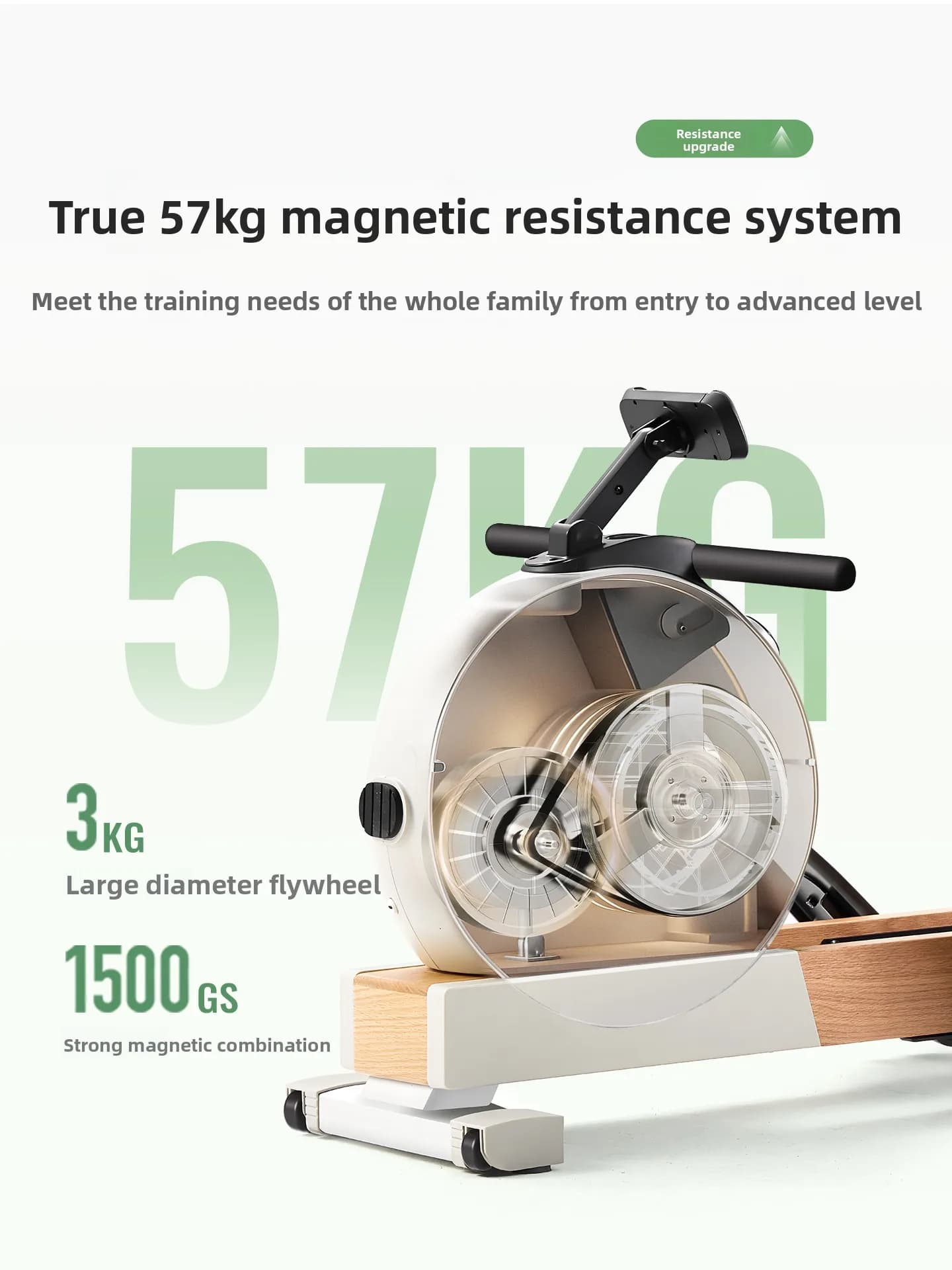 K10 Magnetoresistive Mute, Rowing Machine, Home Smart Folding Rowing Machine Fitness Equipment