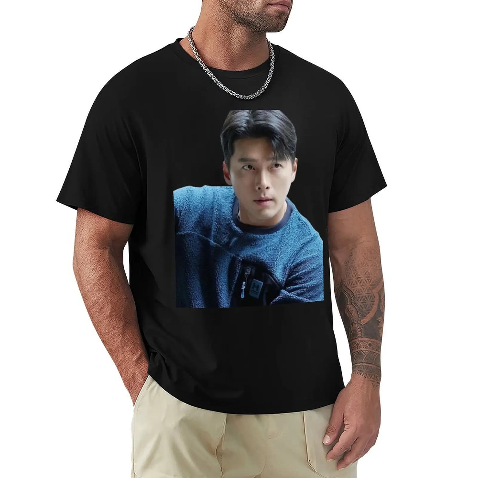 Hyun Bin T-Shirt cute tops oversized mens graphic t-shirts hip hop