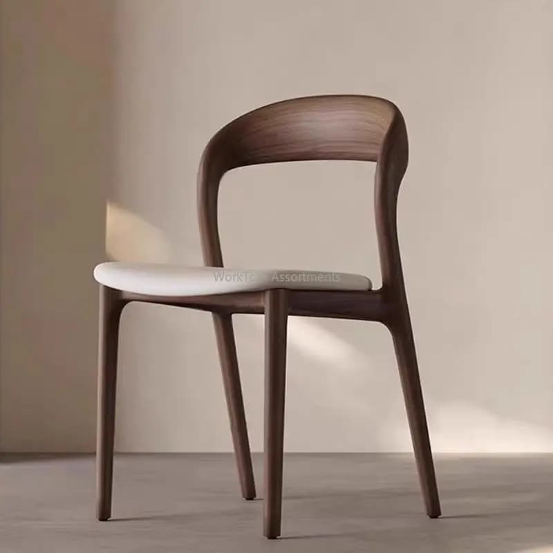Solid wood chair home study backrest chair modern minimalist designer stool Nordic chair