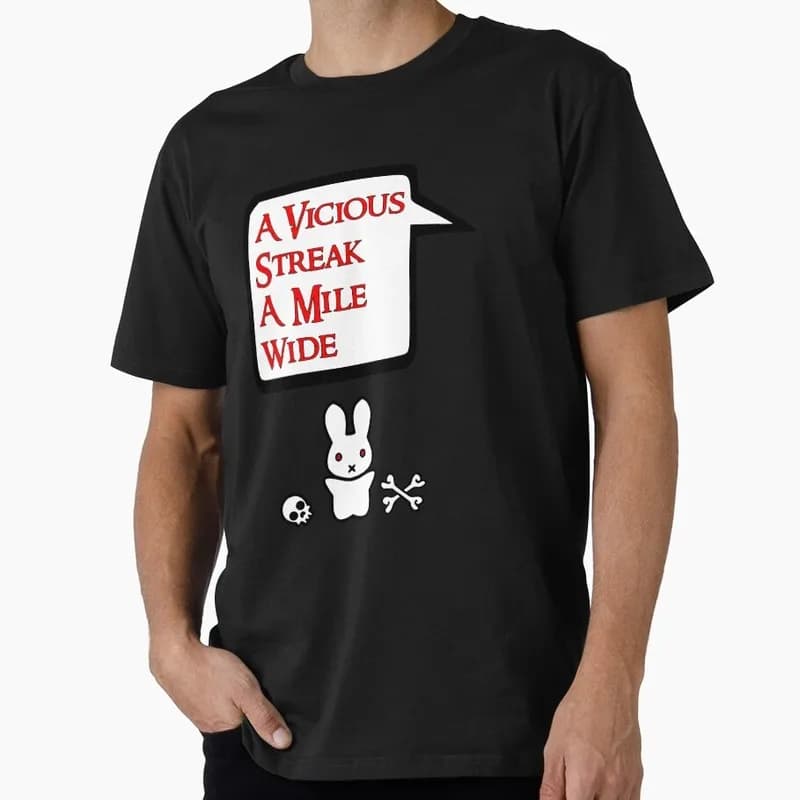 That rabbit has a vicious streak a mile wide Funny Monty Python Gift T-shirt Short Sleeve Tee British Comedy Graphic clothes