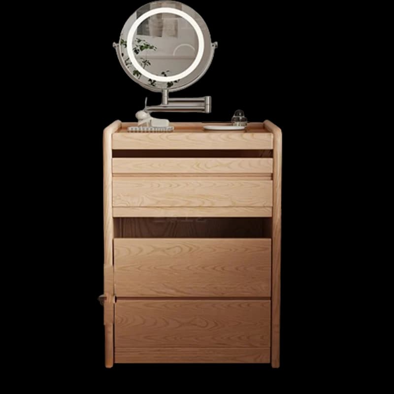 Nordic Drawers Lights Vanity Tables Storage Mirror Portable Small Makeup Dressers Cabinet Stool Corner Penteadeira Furniture