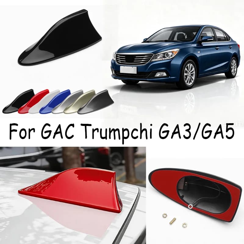 For GAC Trumpchi GA3/GA5 Car Shark Fin Antenna FM AM Radio Waterproof No Drilling Self-Adhesive Style Roof