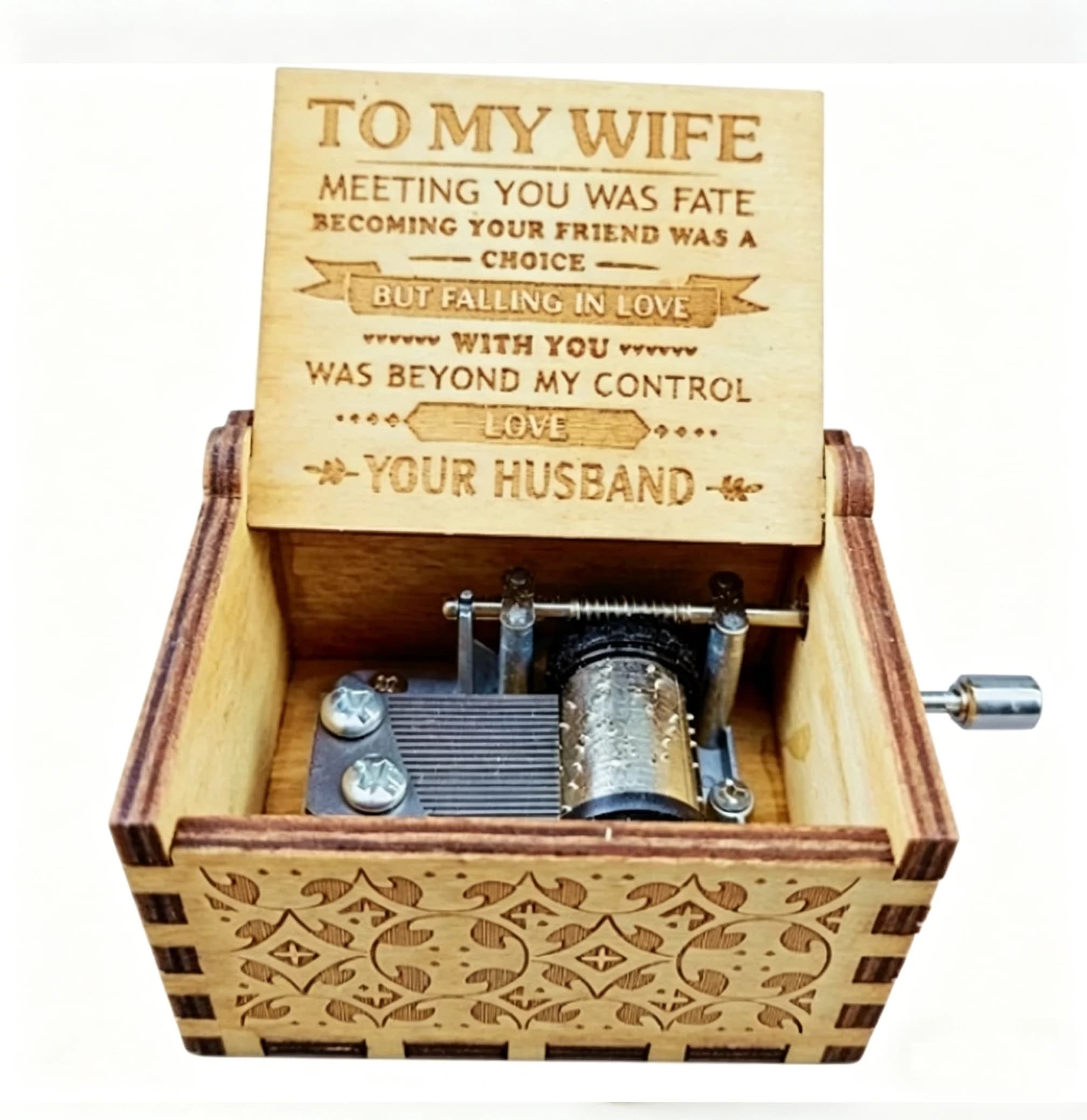 Wooden Music Box Desk Decoration Crafted Mother's Day Gift Gratitude for Mom Kawaii Accessories m