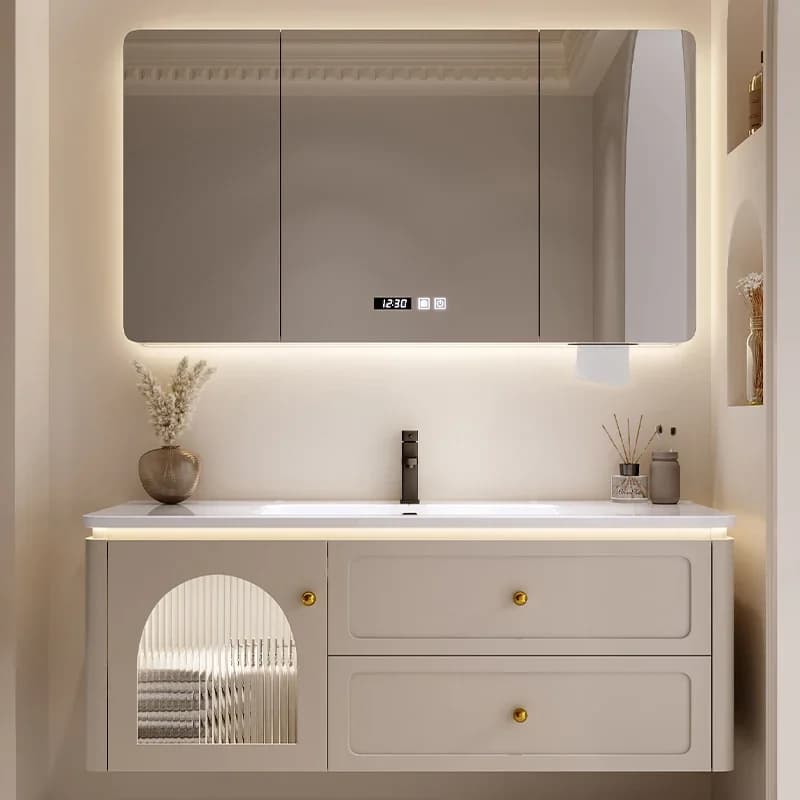 Simple Style Bathroom Cabinet Ceramic Wall Small Storage Organization Wall Cabinet Modern Sink Banyo Dolabi Bathroom Cabinet