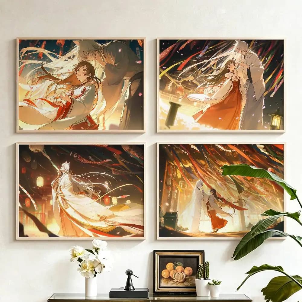 T-Tomoe N-Nanami Anime K-Kamisama Kiss Customizable HD Self Adhesive Waterproof Wall Art Poster