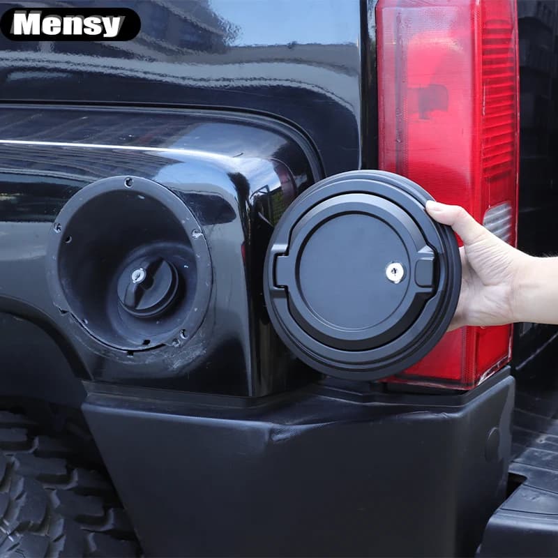 Fit For Hummer H3 2005-2009 Aluminum ABS Fuel Filler Door Cover Gas Tank Cap Covers Accessories with Lock