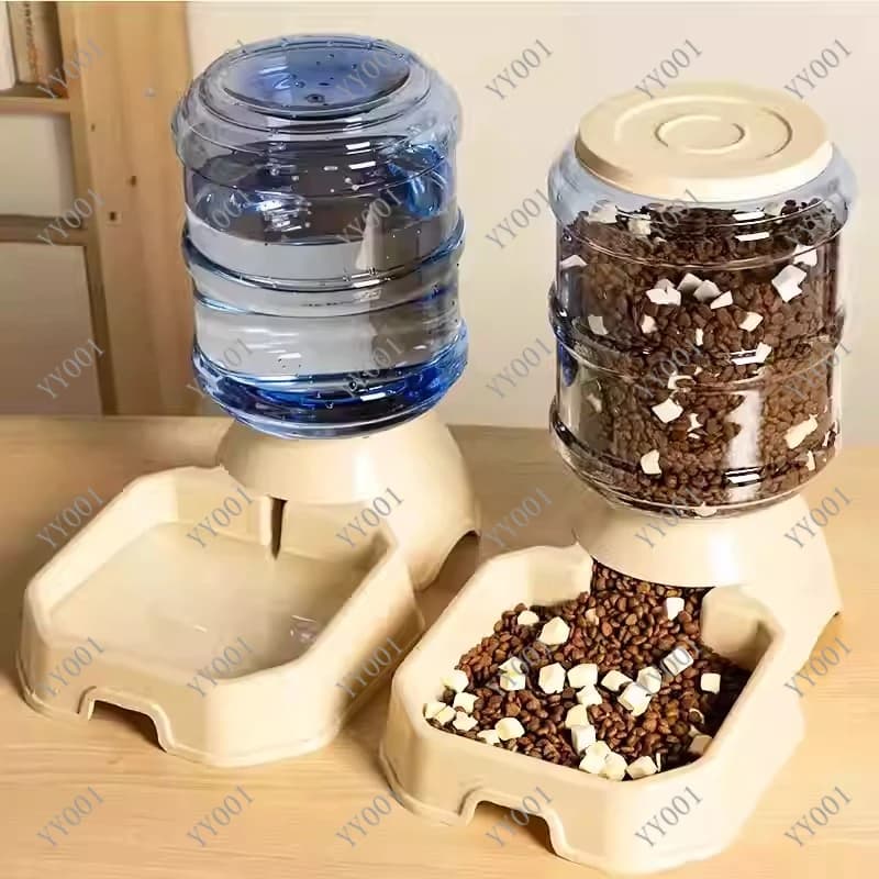 3.8L Automatic Pet Food Water Dispenser Large Capacity Feeder Drinker Bowl for Dogs Cats
