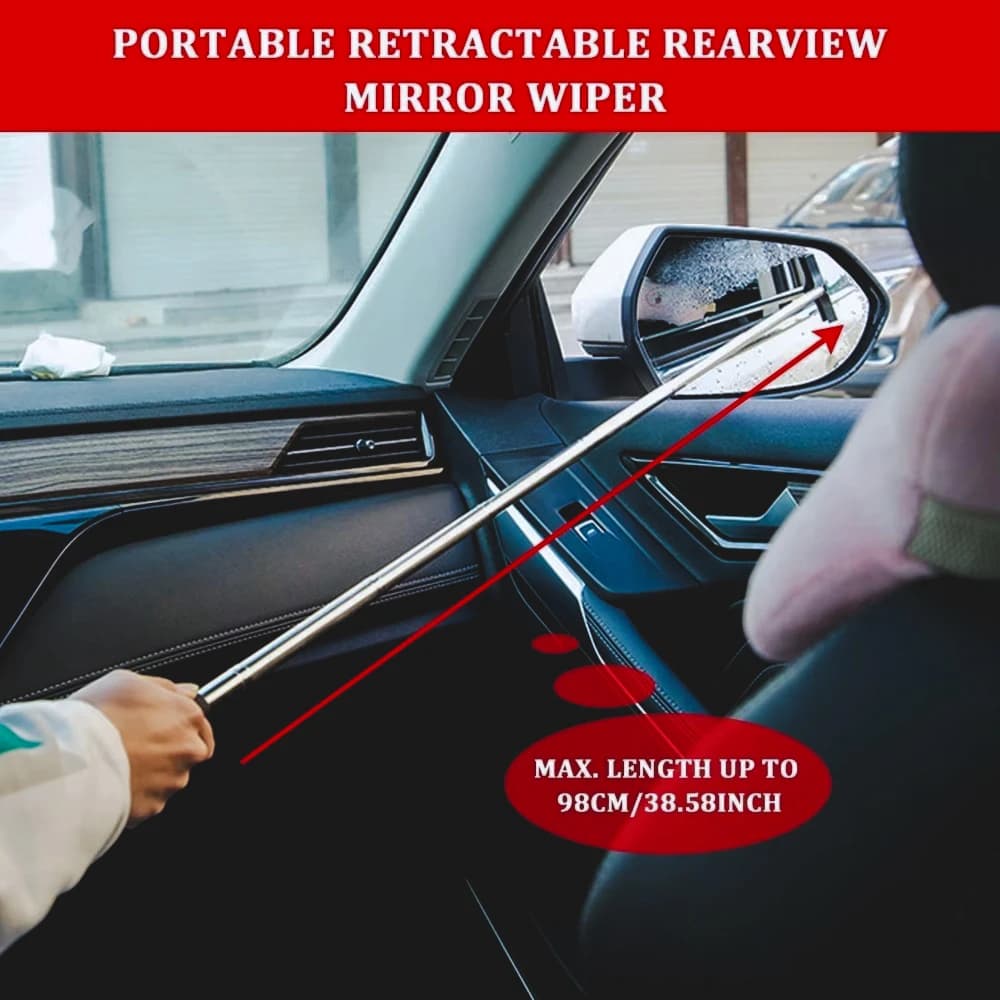 ZF-F Limpiaparabrisas retráctil para espejo retrovisor de coche, cepillo ajustable para espejo retrovisor de puerta de coche, li