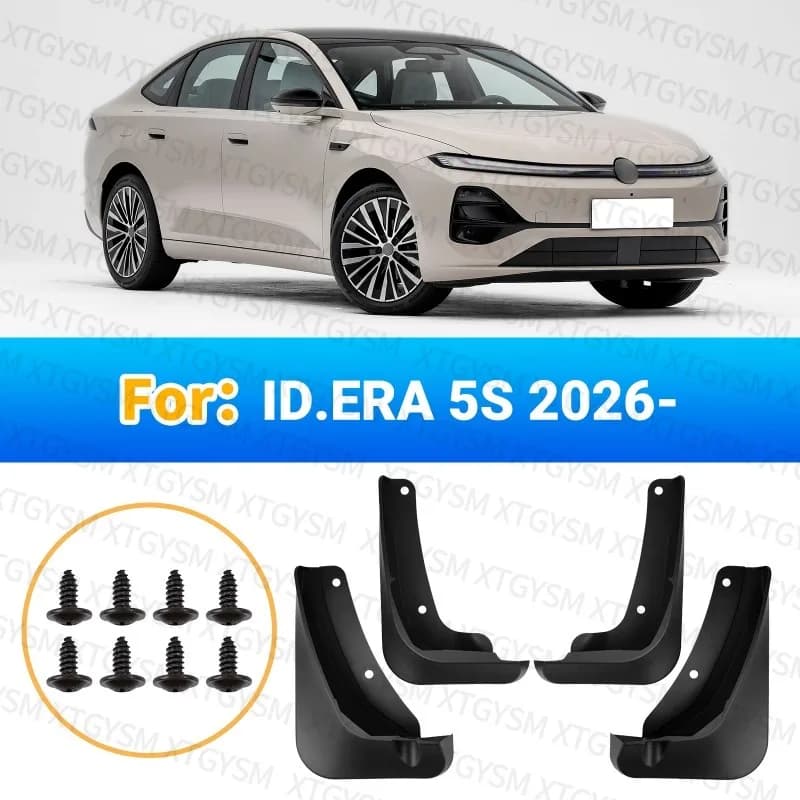 Mud Flaps For Volkswagen ID.ERA 5S 2026 PHEV Sedan Mudguards Splash Guards No Drilling 4 Door 5 Seat Car Exterior Accessories