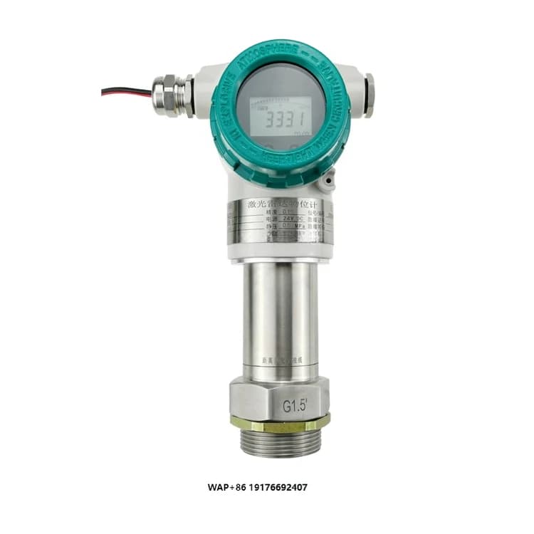 Lidar Level Meter Visible  Non-Contact Material Level Measurement 316L Stainless Steel 3mm Accuracy 0~200m Range LCD IP66