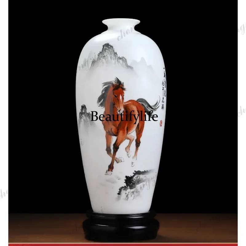 Hand painted ceramic vase ornament collection housewarming gifts living room decorative ornament vase