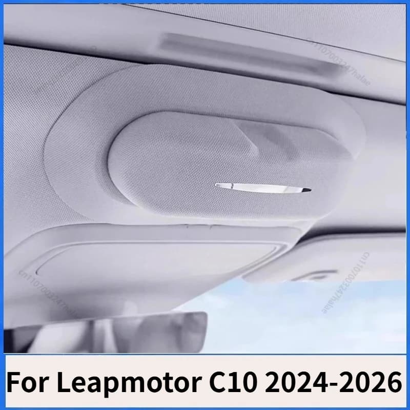 For Leapmotor C10 2024-2026 gafas soporte caja Interior del coche techo solar ABS gafas caso gafas de sol Clip organizador