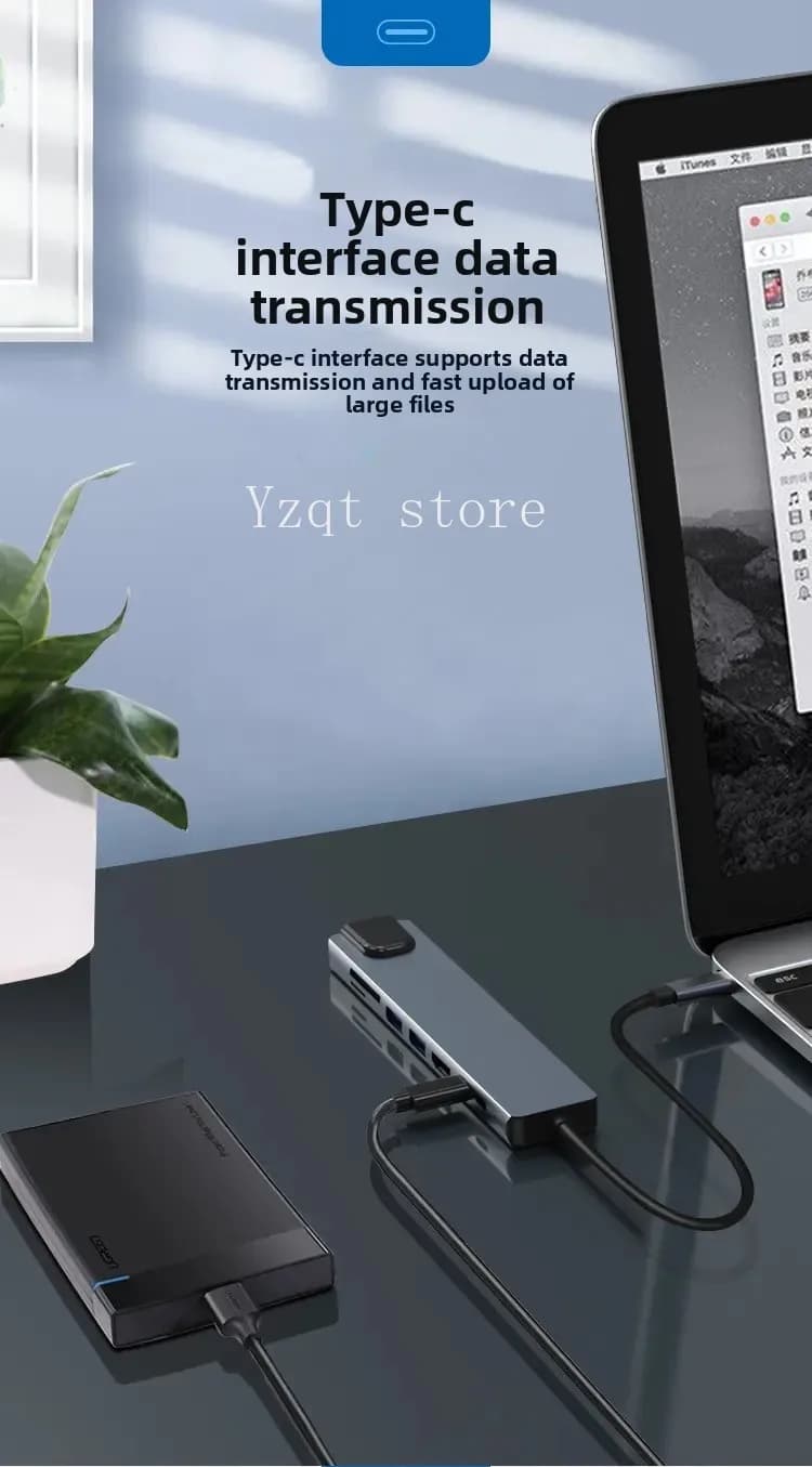 Multifunctional docking station type-c eight-in-one hub computer hub multi-interface HDMI converter docking station