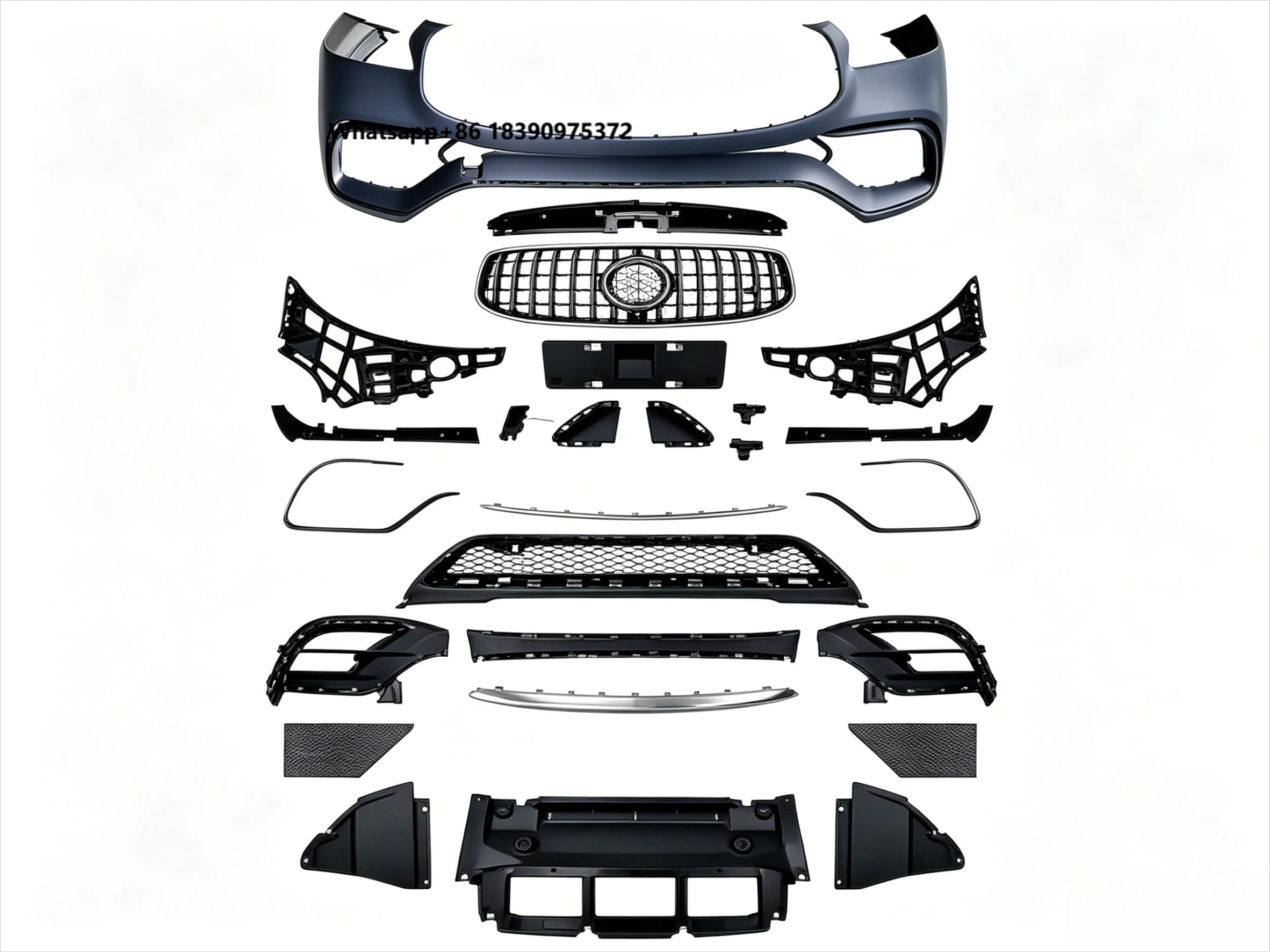 Wholesale Car Body Kits for  GLS X167 2019 Onwards Convert to GLS63 AMG Look Front Bumper Rear Diffuser Grille Body Parts