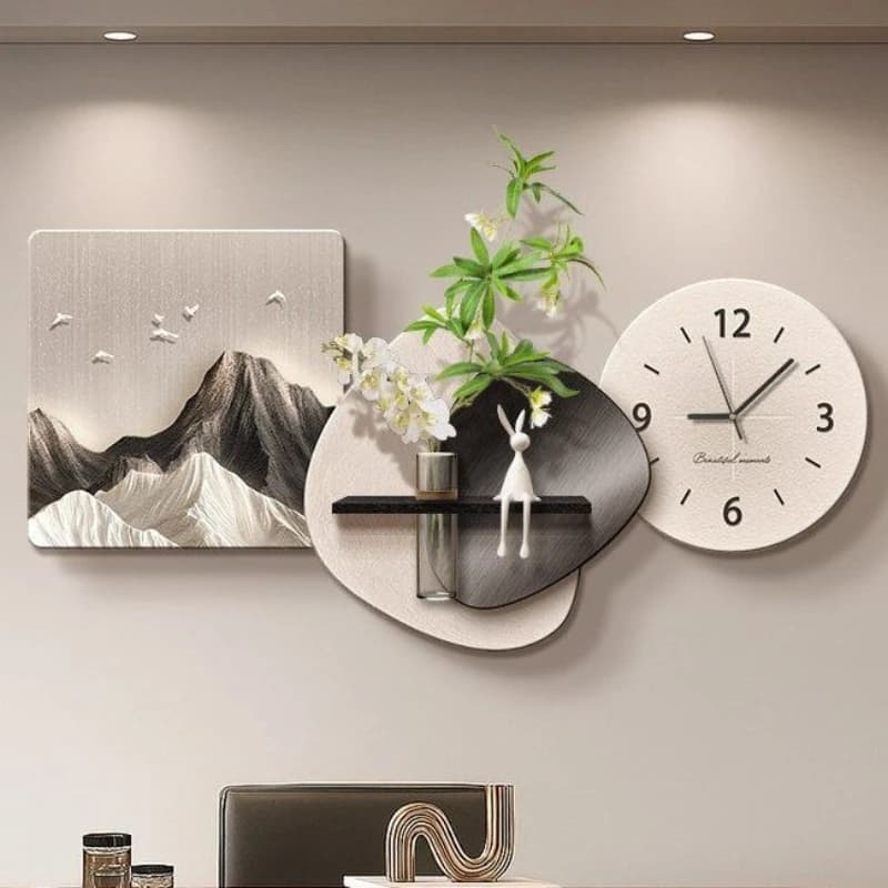 White Large Wall Clock Premium Elegant Upgrade Big Cute Design Digital Clock Living Room Modern Horloge Murale Home Decor Items