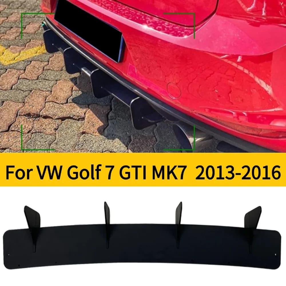 For VW Golf 7 GTI MK7 2013-2016 Rear Bumper Diffuser Tail Apron Flaps Side Splitters Car Accessory Enhancer Rear Spoiler Lip
