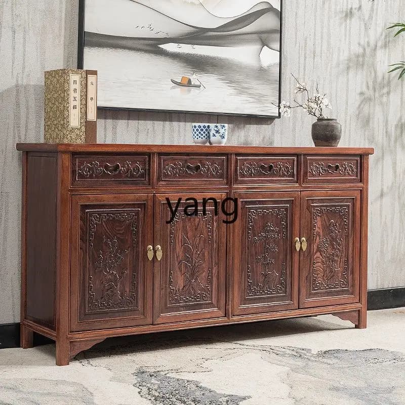 LTT solid wood dining side cabinet Chinese locker living room kitchen multi-functional tea cabinet