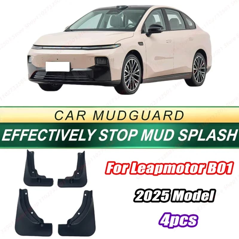 For Leapmotor B01 2025 Model 4PCS Front Rear Mud Flaps Splash Guards Fender Mudguards Auto Accessories
