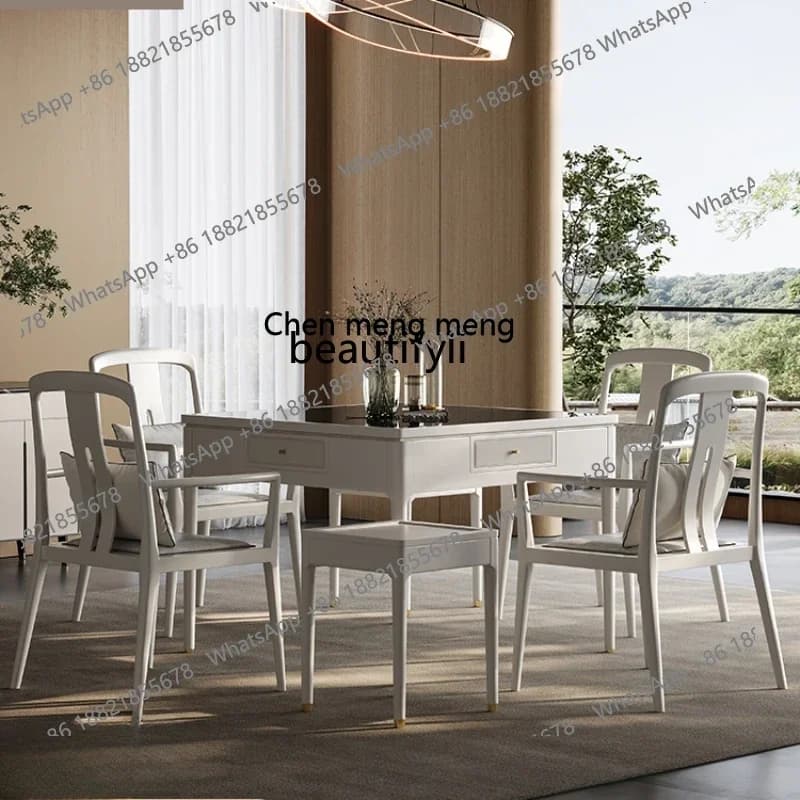 M178 A Dalbergia Hupeana Solid Wood Mahjong Machine Dining Table Dual-Use Plastic Products (Flower Pots) Bass Home