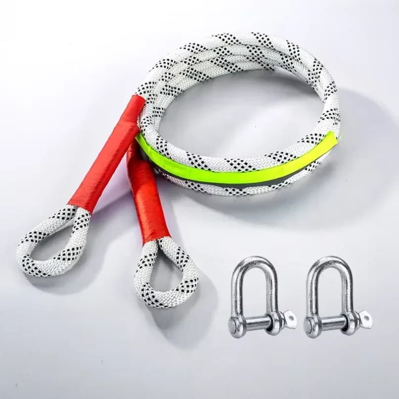 Cuerda de Remolque para Coche de Varios Tamaños, Cuerda de Rescate de Emergencia para Exteriores y Todoterreno, Cuerda de Nylon