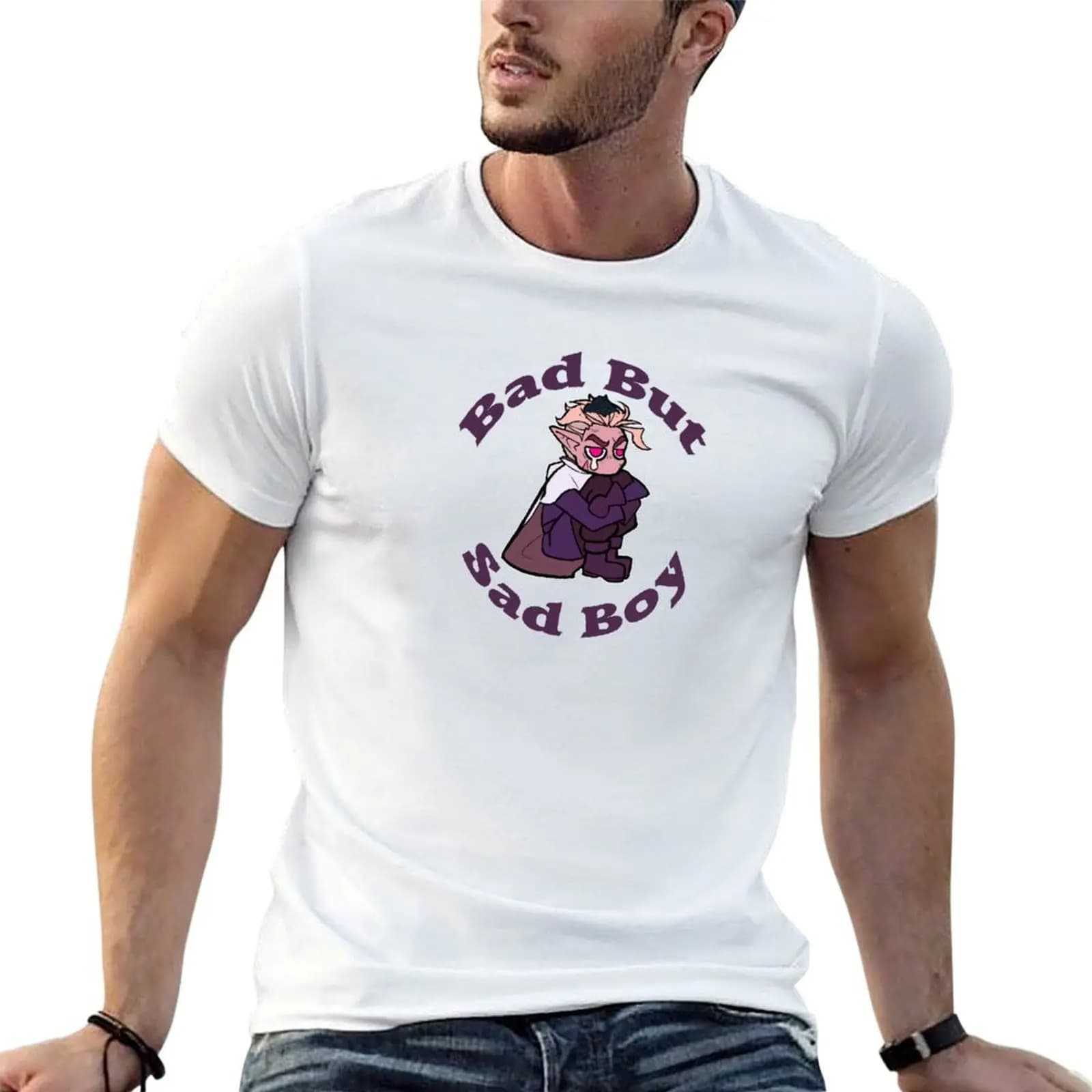 Bad But Sad Boy Golden Guard T-Shirt heavyweights luxury designer outfits for men